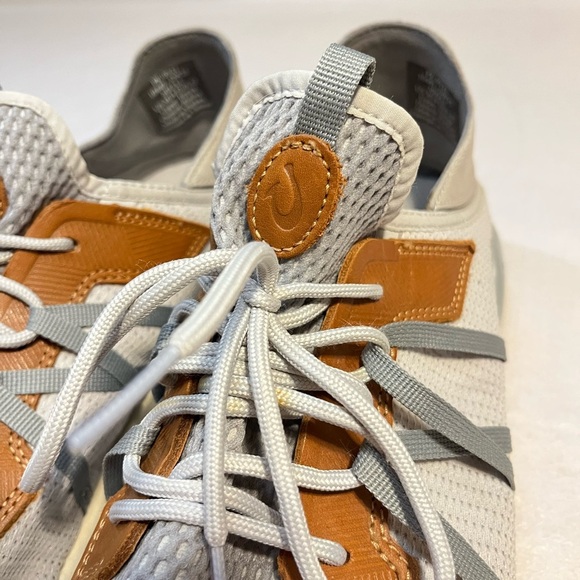 Olukai Mio Li Men’s Size 14 Mist Grey Brown Leather Casual Sneaker Shoe - Picture 9 of 14